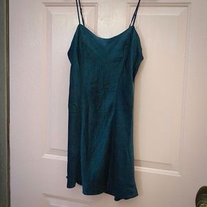 V.S. Deep Teal-Green SILK Chemise/Slip